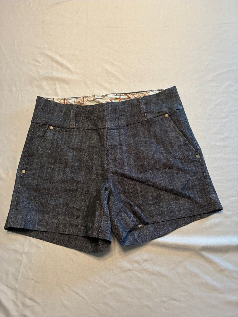 one 5 one Charcoal Jean-Style Tailored Shorts